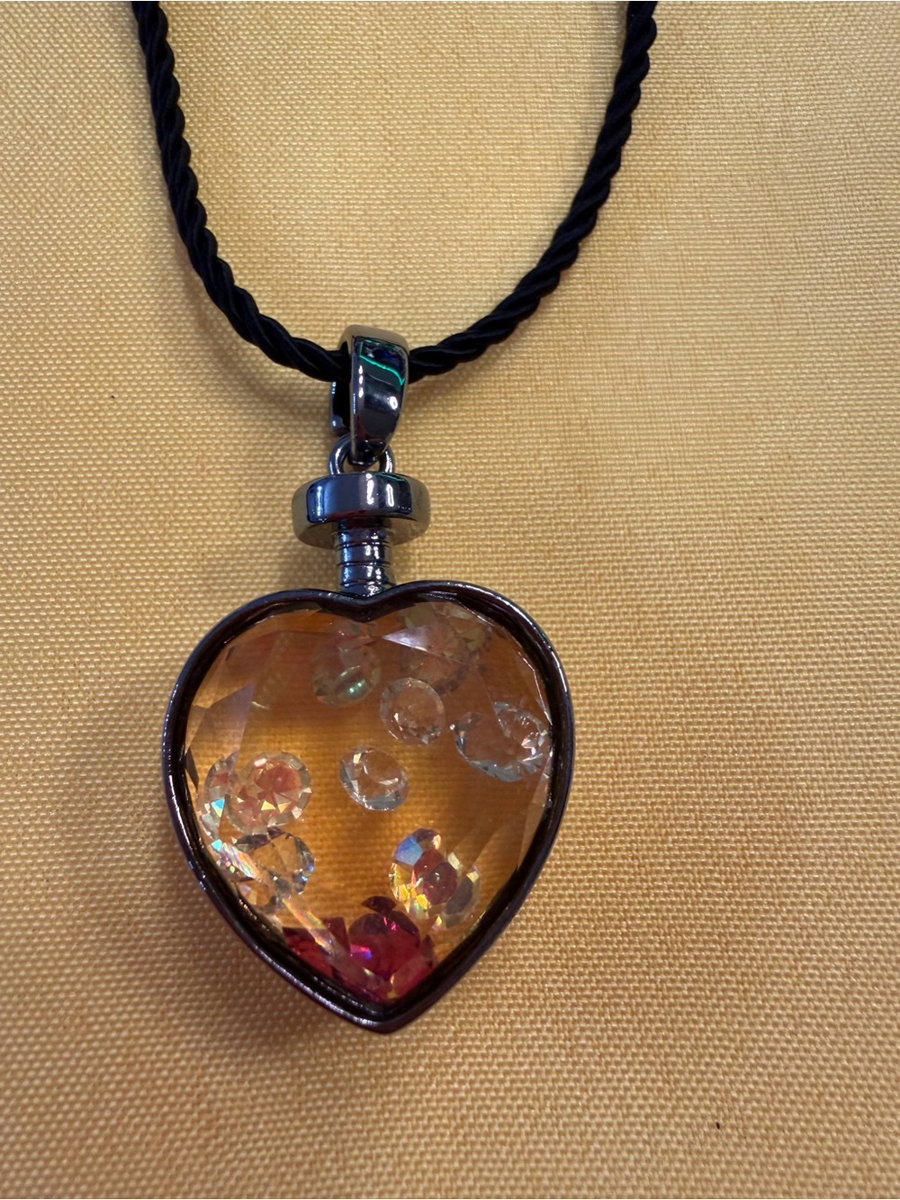 Park Lane Floating Sparkle Heart Pendant Necklace